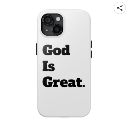 Christianity "God is Great" IPhone 15 Plus Case